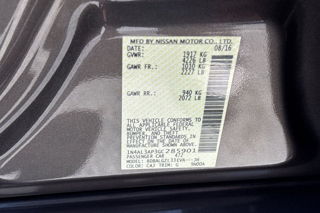 2016 Nissan Altima 2.5 S