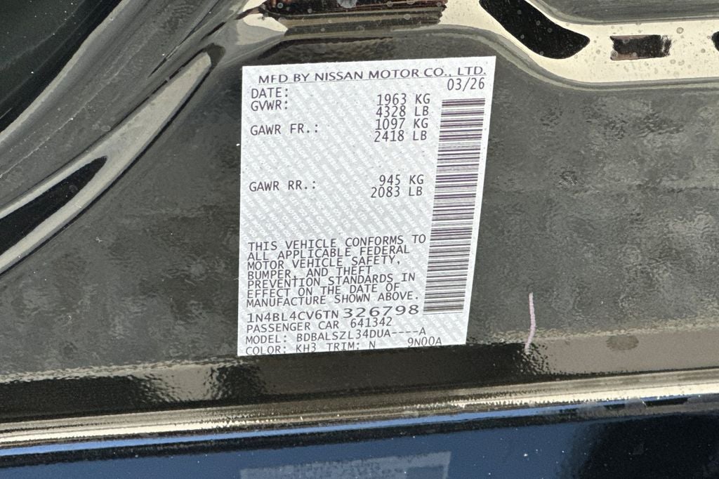 2026 Nissan Altima 2.5 SR