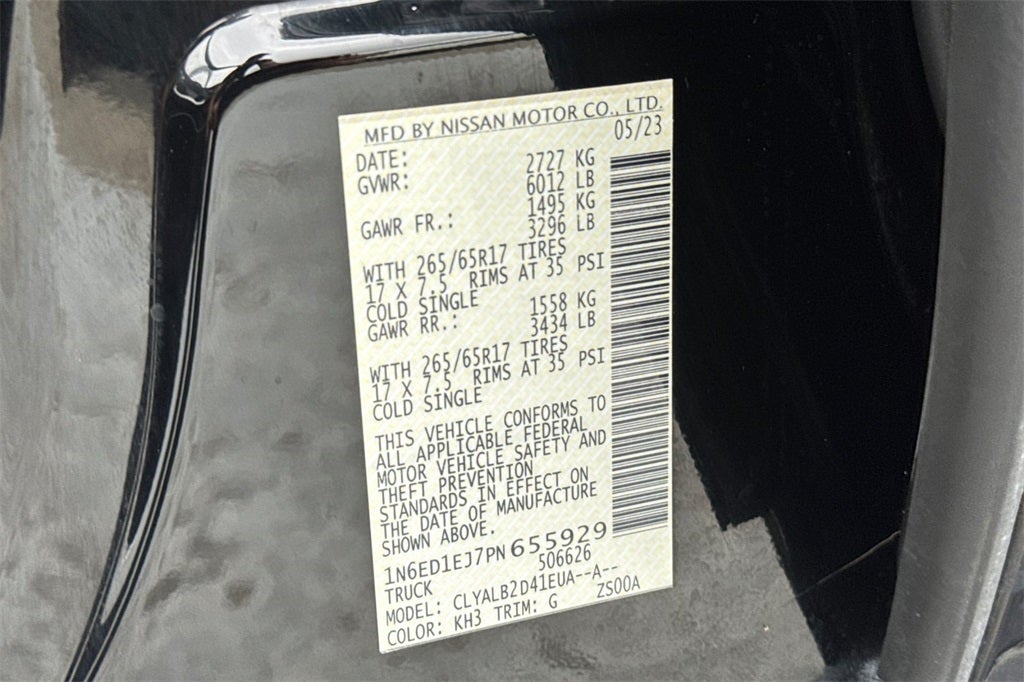 2023 Nissan Frontier SV CERTIFIED