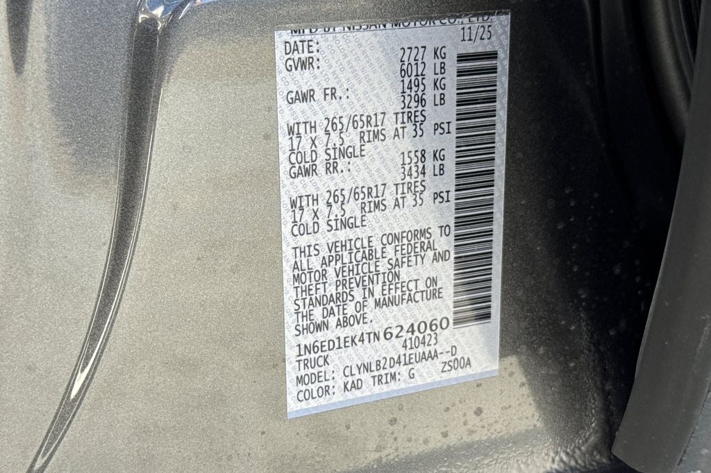 2026 Nissan Frontier SV