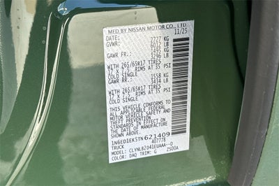 2026 Nissan Frontier SV