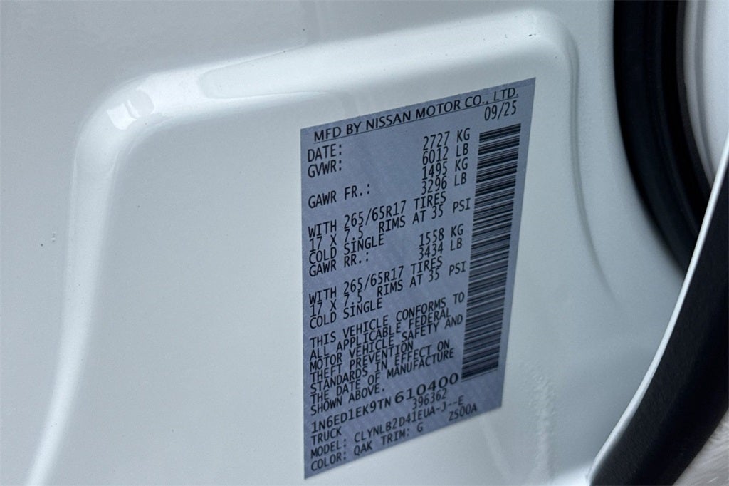 2026 Nissan Frontier SV