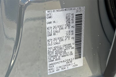 2026 Nissan Frontier SV