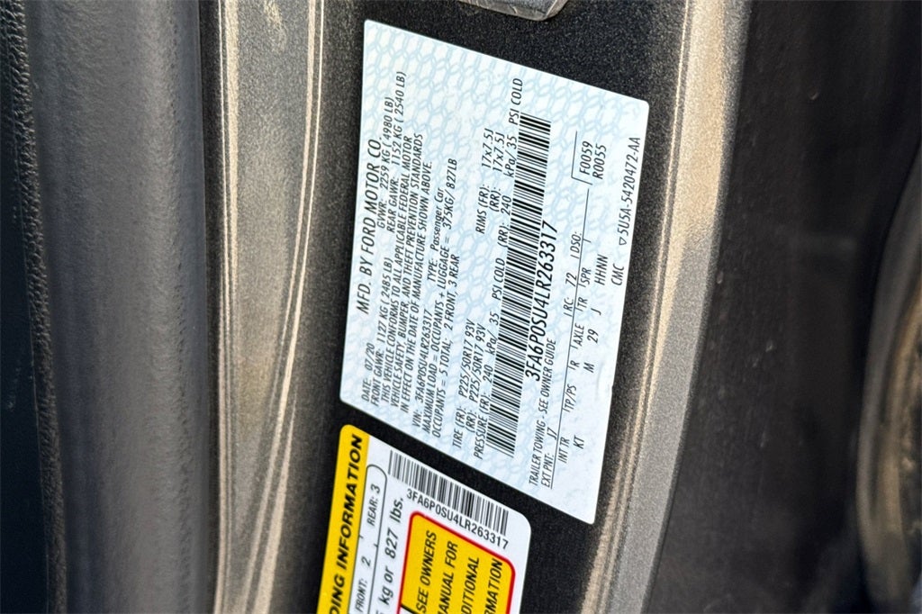 2020 Ford Fusion Energi Titanium