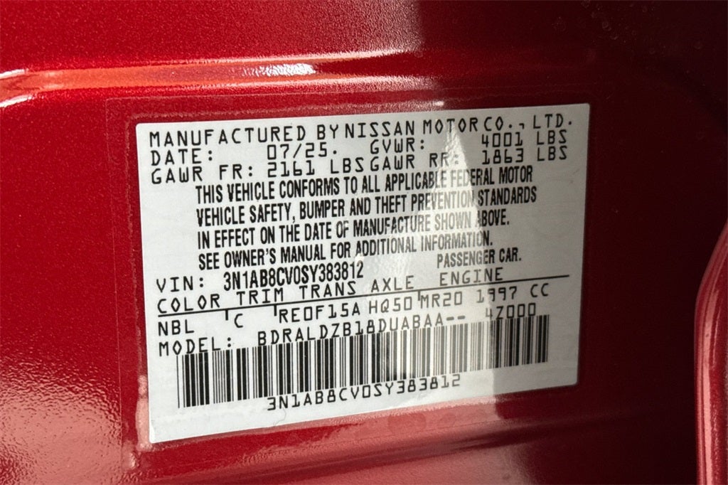 2025 Nissan Sentra SV