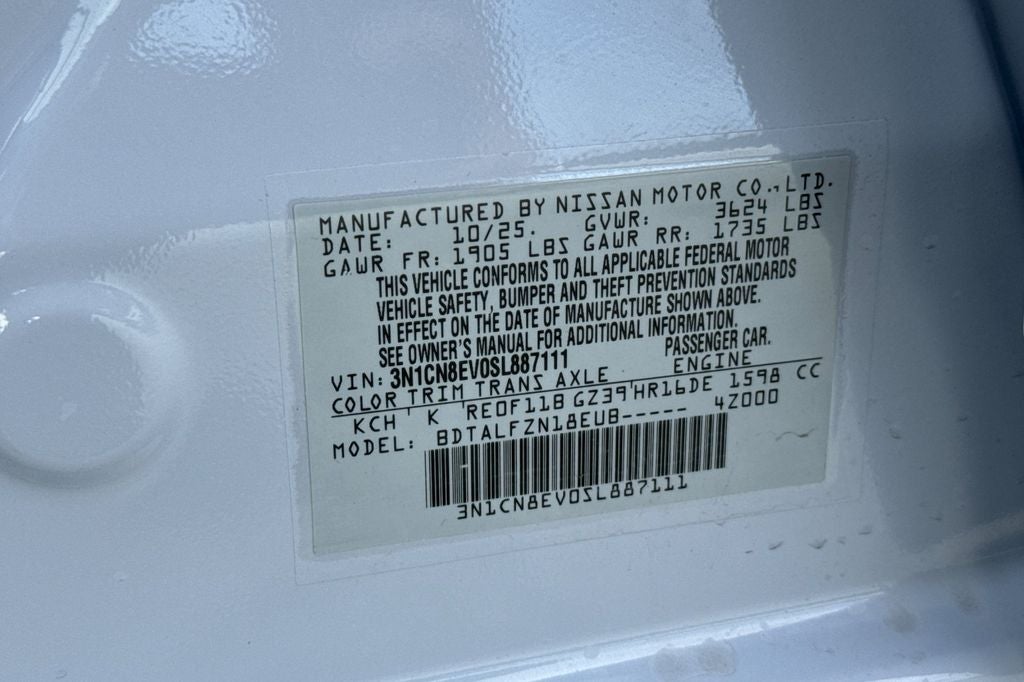 2025 Nissan Versa 1.6 SV