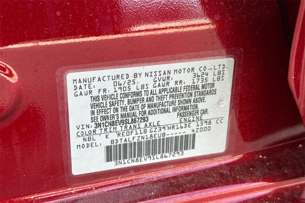 2025 Nissan Versa 1.6 SV