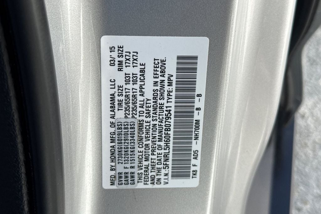 2015 Honda Odyssey EX-L