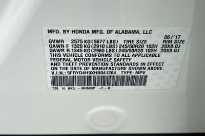 2017 Acura MDX 3.5L SH-AWD w/Advance & Entertainment Pkgs