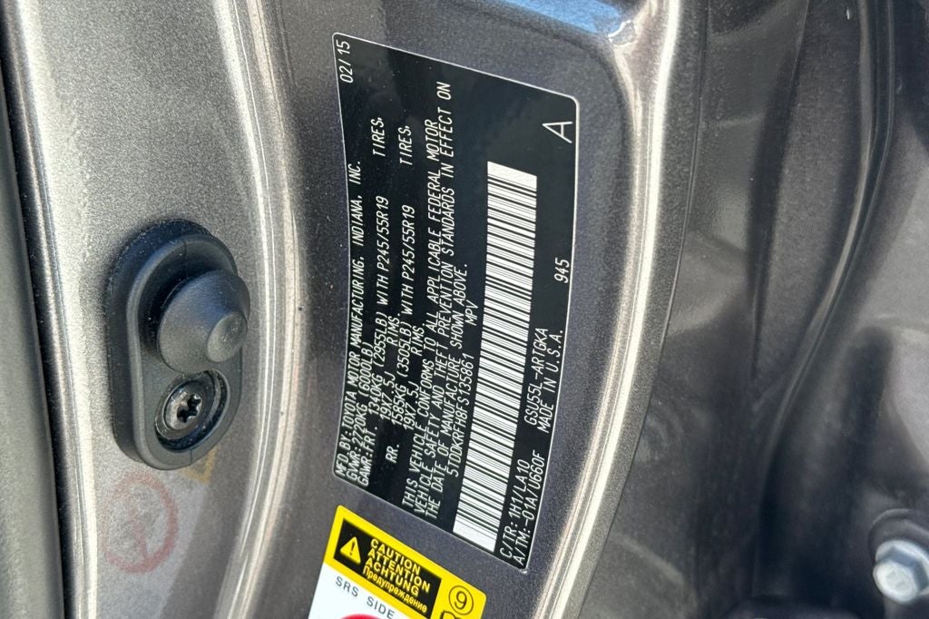 2015 Toyota Highlander Limited Platinum V6