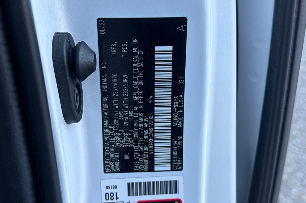 2022 Toyota Sienna Platinum 7 Passenger