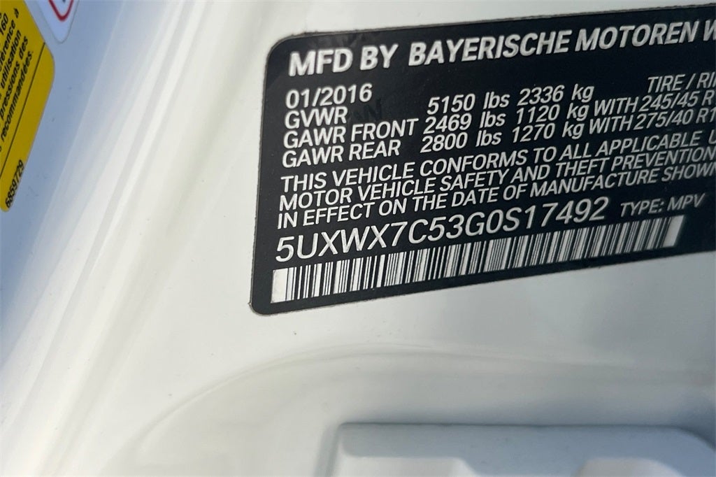 2016 BMW X3 xDrive35i