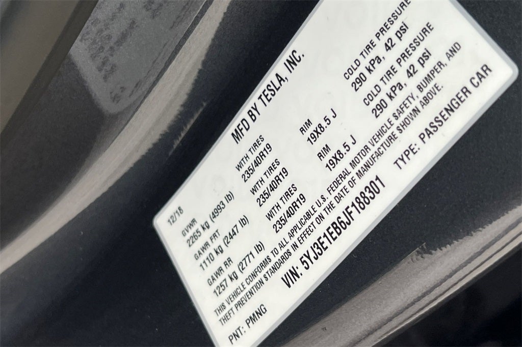 2018 Tesla Model 3 Long Range