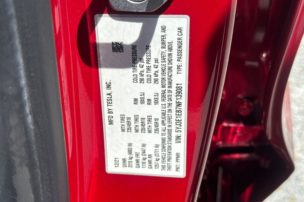 2022 Tesla Model 3 Long Range