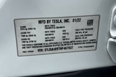 2022 Tesla Model S .