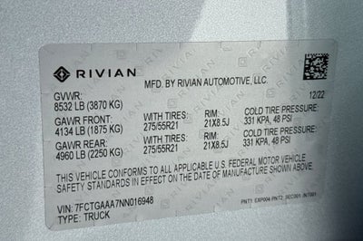 2022 Rivian R1T Adventure