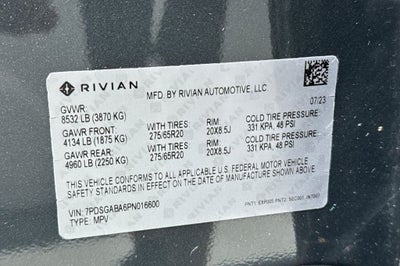 2023 Rivian R1S Adventure Quad Motor Large Pack