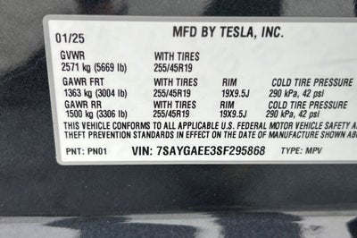 2025 Tesla Model Y Long Range