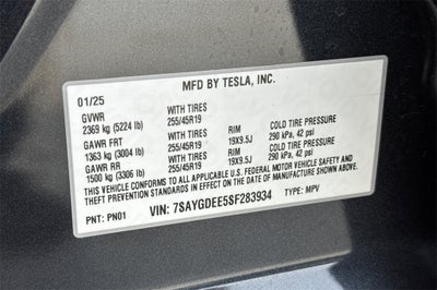 2025 Tesla Model Y Long Range