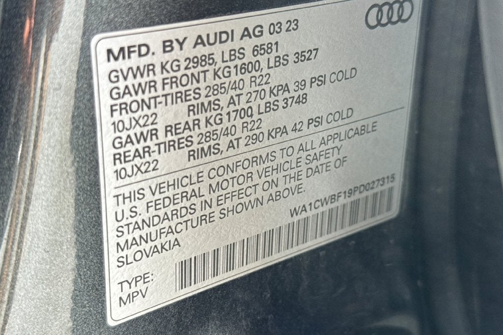 2023 Audi SQ8 4.0T Prestige quattro
