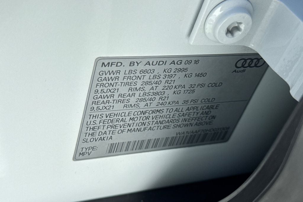 2017 Audi Q7 3.0T Prestige quattro