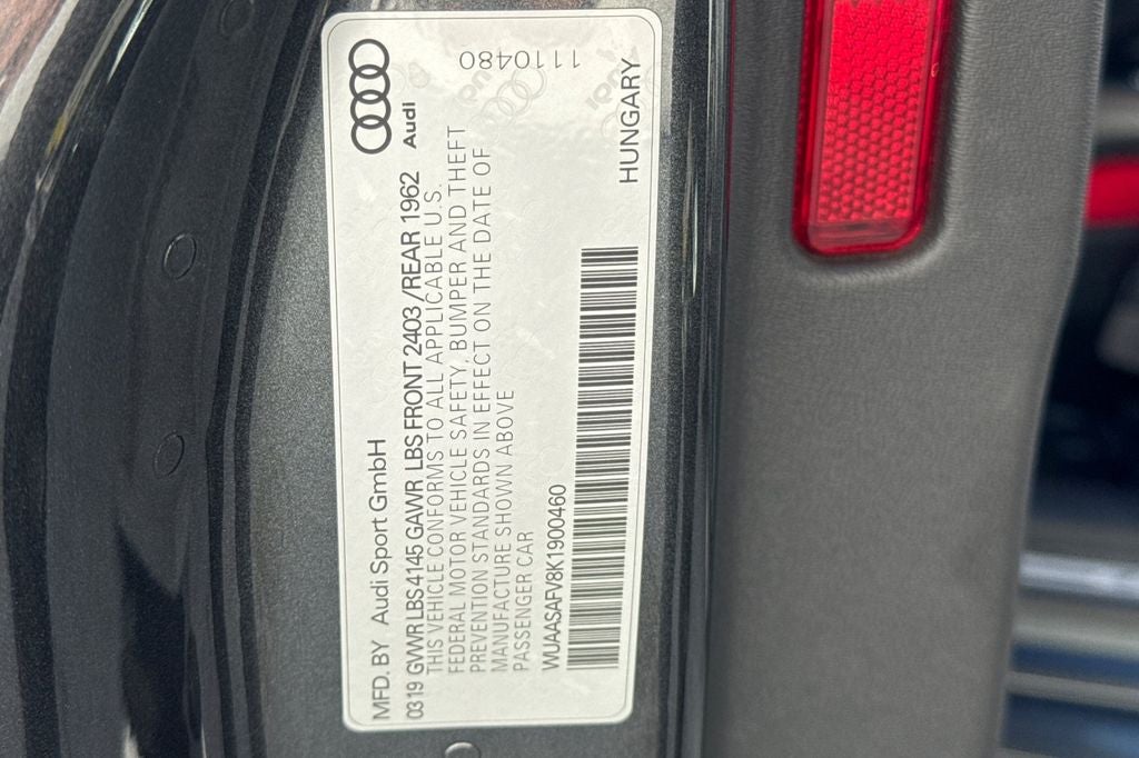 2019 Audi TT RS 2.5T quattro