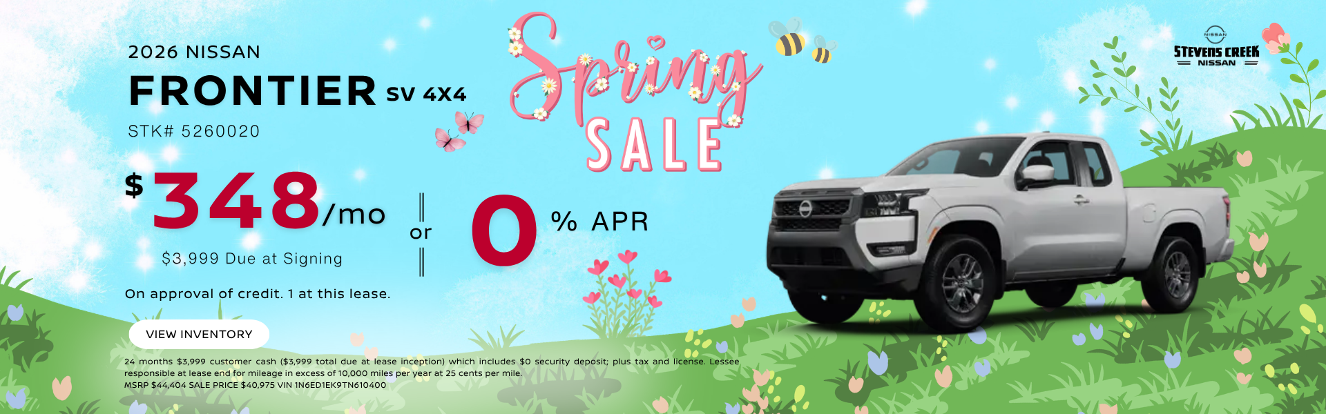 2026 Frontier SV 4x4