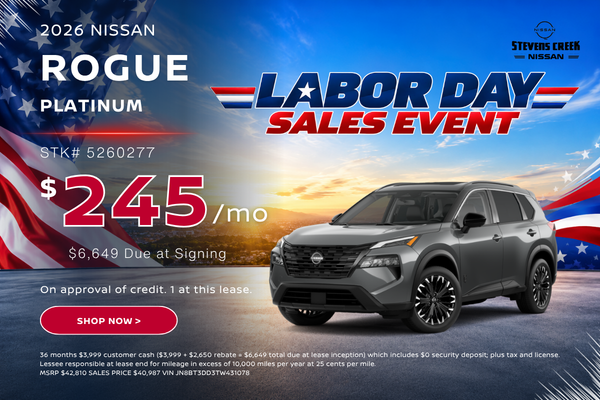 2026 ROGUE PLATINUM Lease for $245 per month