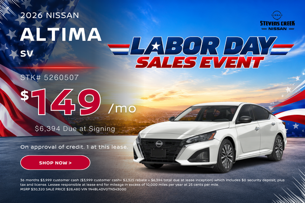 2026 Altima SV Lease for $149 per month