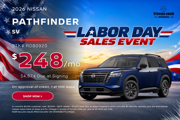 2026 PATHFINDER SV Lease for $248 per month