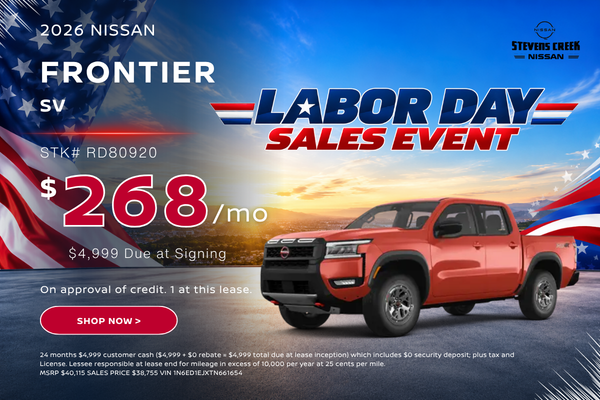 2026 Frontier SV  Lease for $268 per month